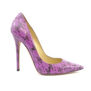 Jimmy Choo Anouk Orchid Gloss Elaphe Pumps Size 37.5